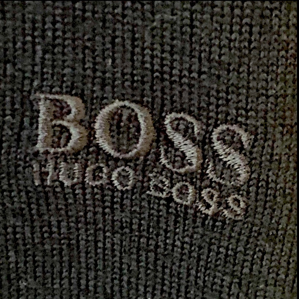 BOSS HUGO BOSS Wool Blend Logo Crewneck Pullover Sweater “Balduin” Dark Blue M - Picture 7 of 16